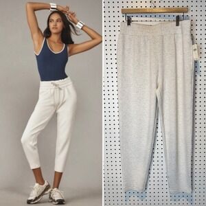 Varley | NWT DoubleSoft Slim Pant 25" In Ivory Marl VAR02006 Sz. Large